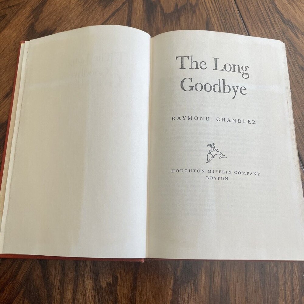 Raymond Chandler THE LONG GOODBYE Houghton Mifflin 1954 Hardcover Book DAMAGED - Picture 6 of 9